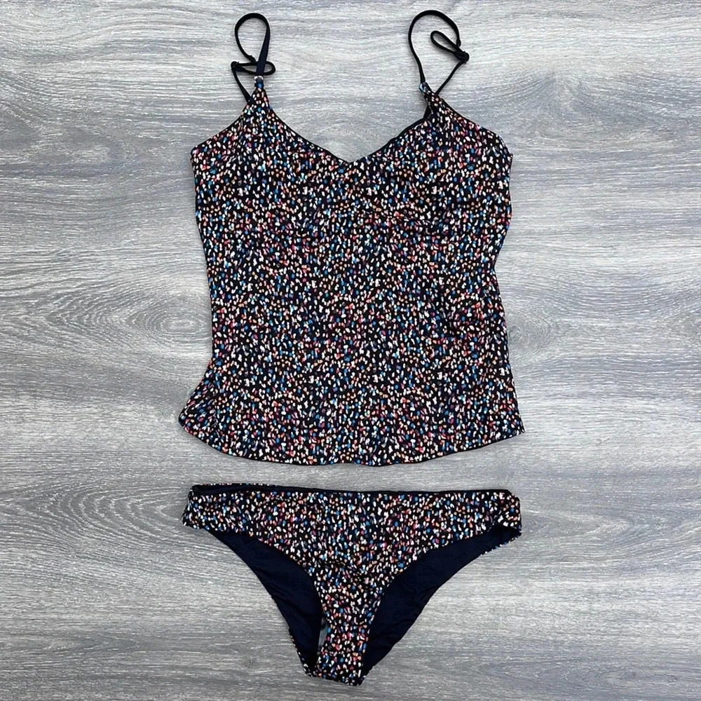 Prana Jess Reversible Tankini & Gemma Reversible Bottoms, alotta dots - Picture 2 of 16